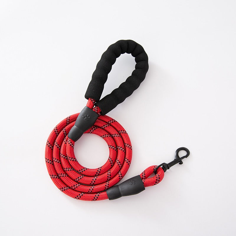 Laisse Chien Corde Ronde Nylon Poignée Mousse