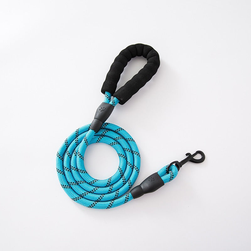 Laisse Chien Corde Ronde Nylon Poignée Mousse