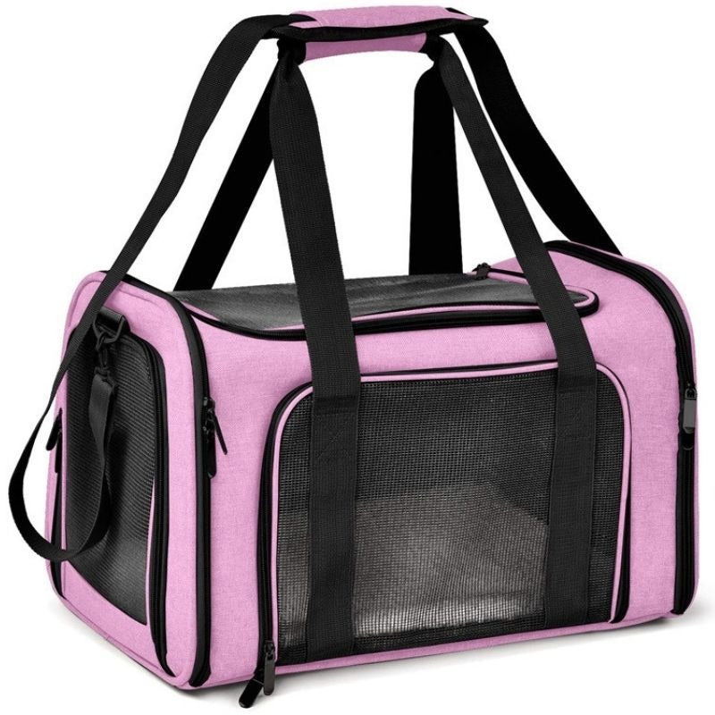 Sac de Transport Chat Portable Bandoulière - Cage Pliable Respirante