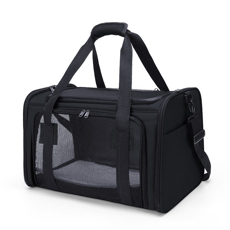 Sac de Transport Chat Portable Bandoulière - Cage Pliable Respirante