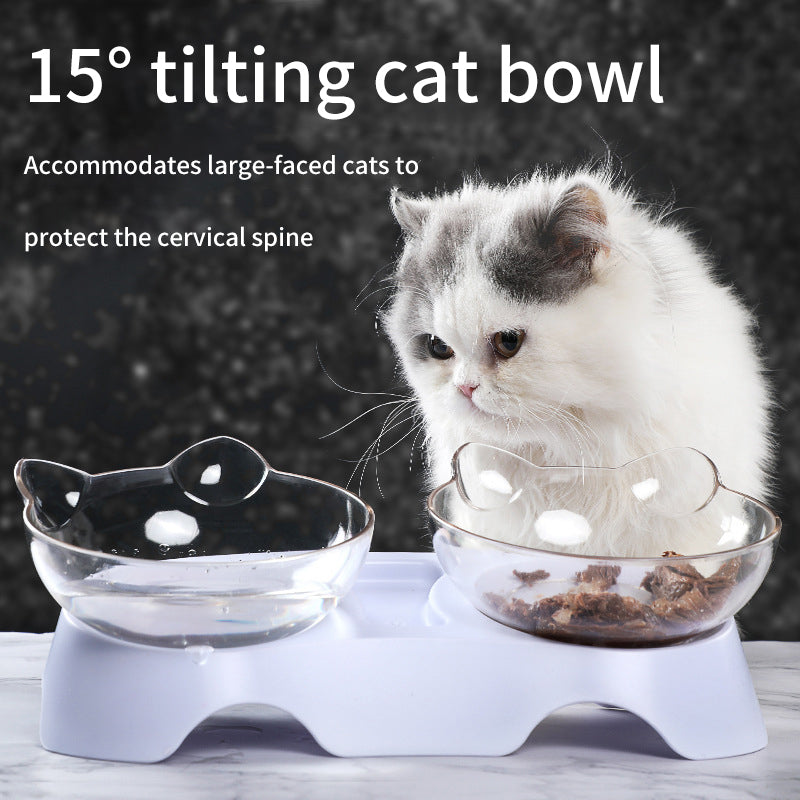 Gamelle Chat Ergonomique Double — Protège la Nuque