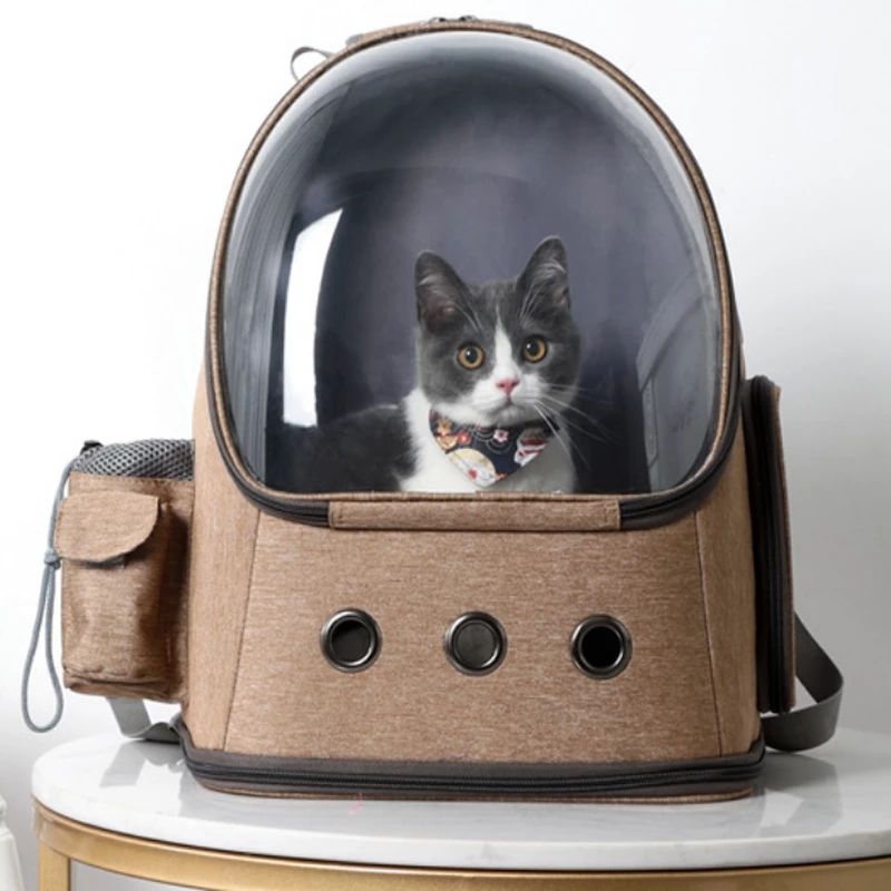 Sac à Dos Transparent pour Chat/Chien - Pliable et Respirant