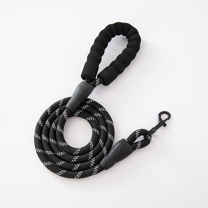 Laisse Chien Corde Ronde Nylon Poignée Mousse