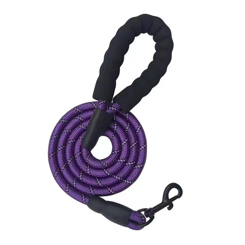 Laisse Chien Corde Ronde Nylon Poignée Mousse