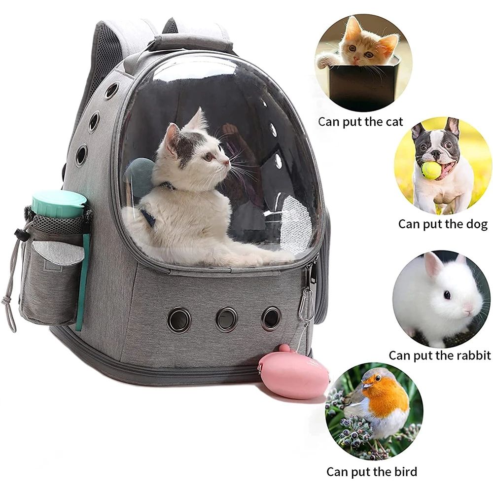 Sac à Dos Transparent pour Chat/Chien - Pliable et Respirant